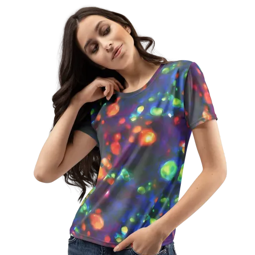 Chromatic Embers on a Women's Crew Neck T-Shirt