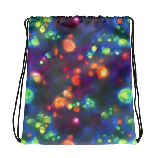 Chromatic Embers on a Drawstring Bag