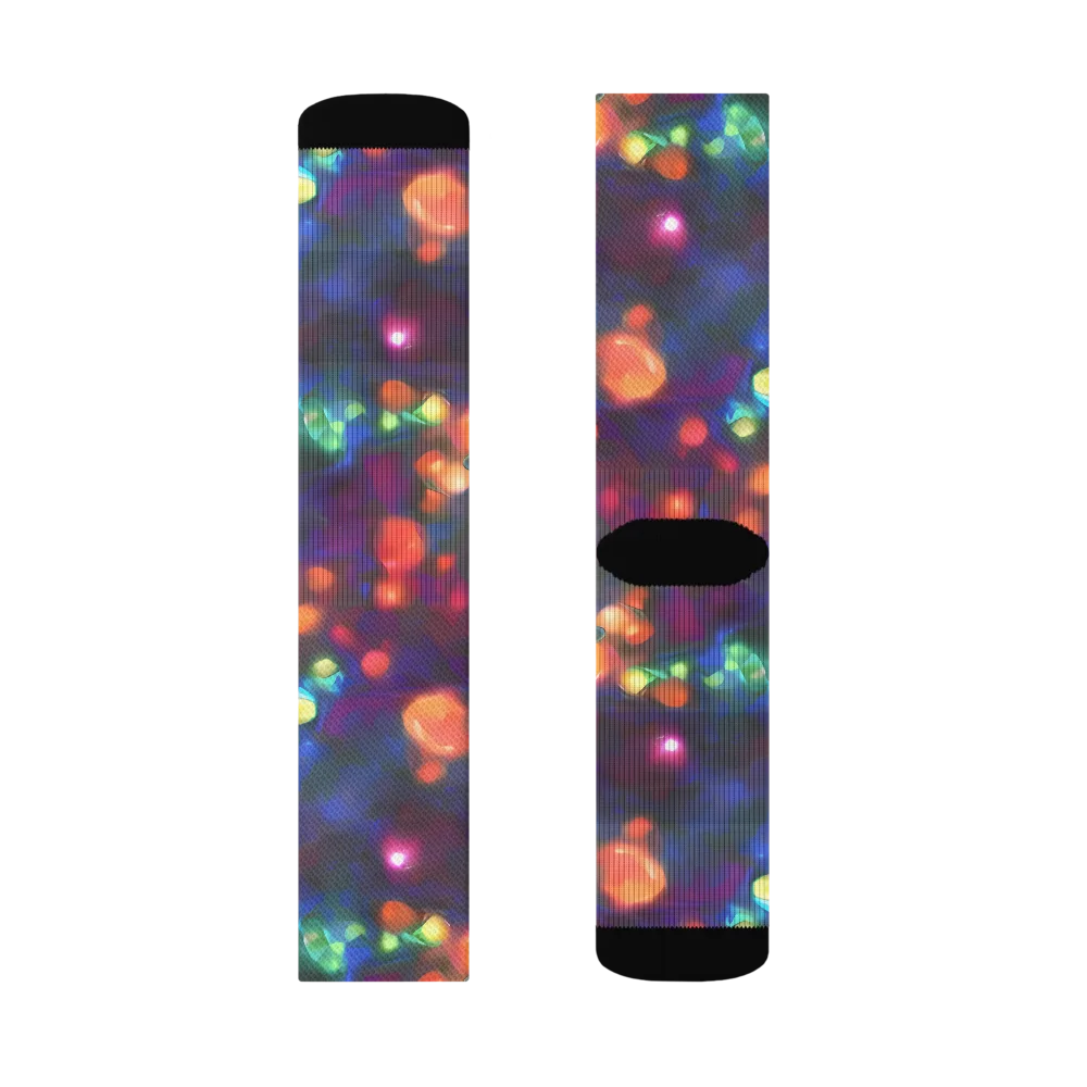Chromatic Embers on Socks — Right Sock