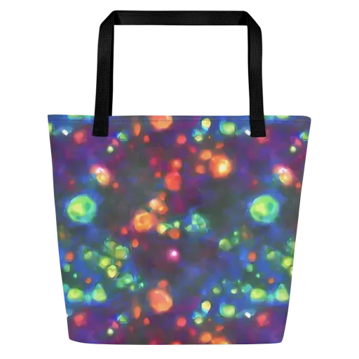 Chromatic Embers on a Large Tote Bag W/ Pocket
