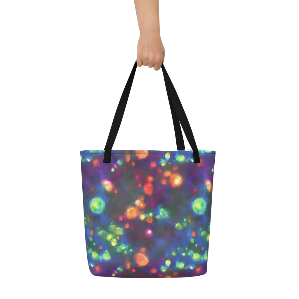 Chromatic Embers on Large Tote Bag W/ Pocket — Front