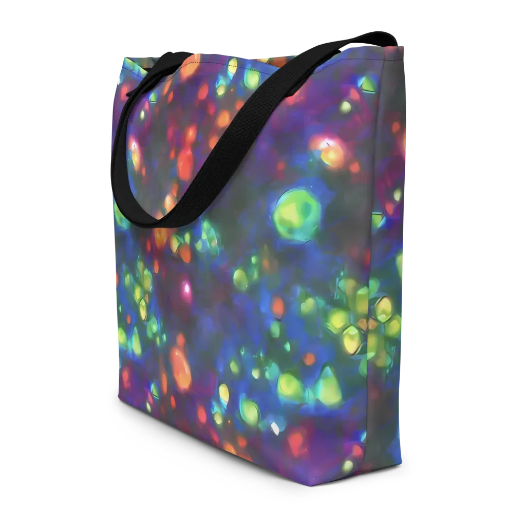 Chromatic Embers on Large Tote Bag W/ Pocket — Front