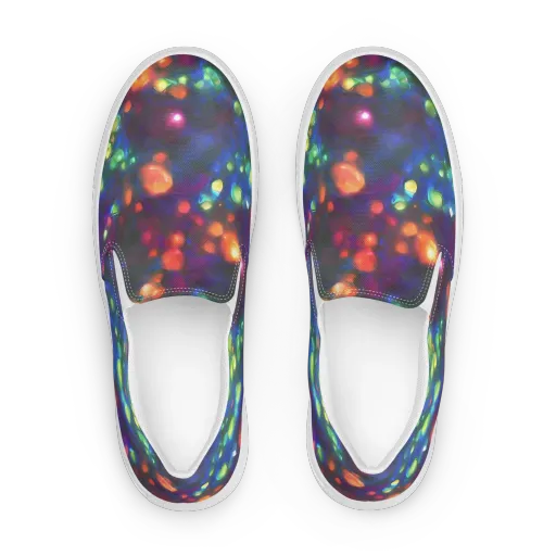 Chromatic Embers on a Women's Slip-On Canvas Shoes