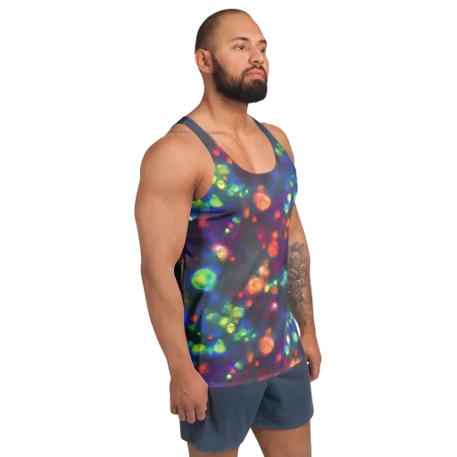 Chromatic Embers on a Men's Tank Top