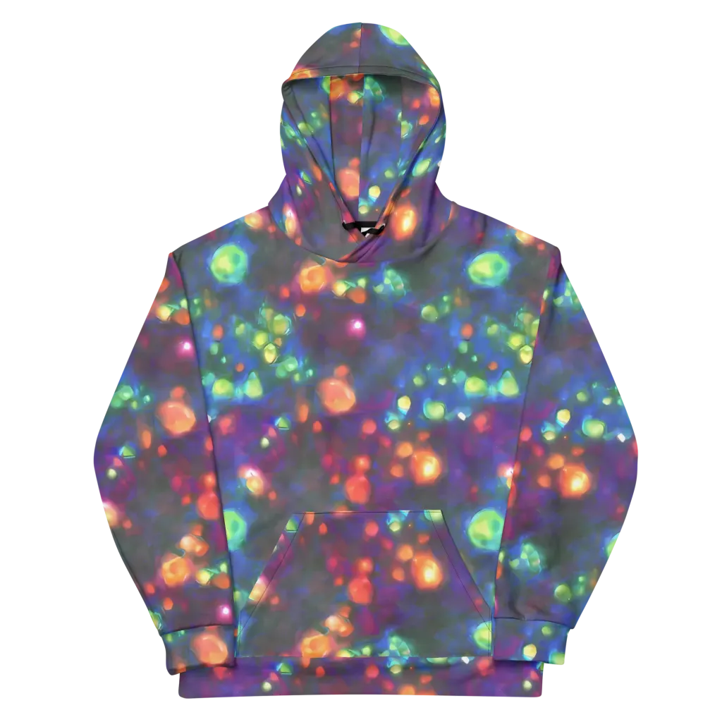 Chromatic Embers on Cotton Hoodie — Front