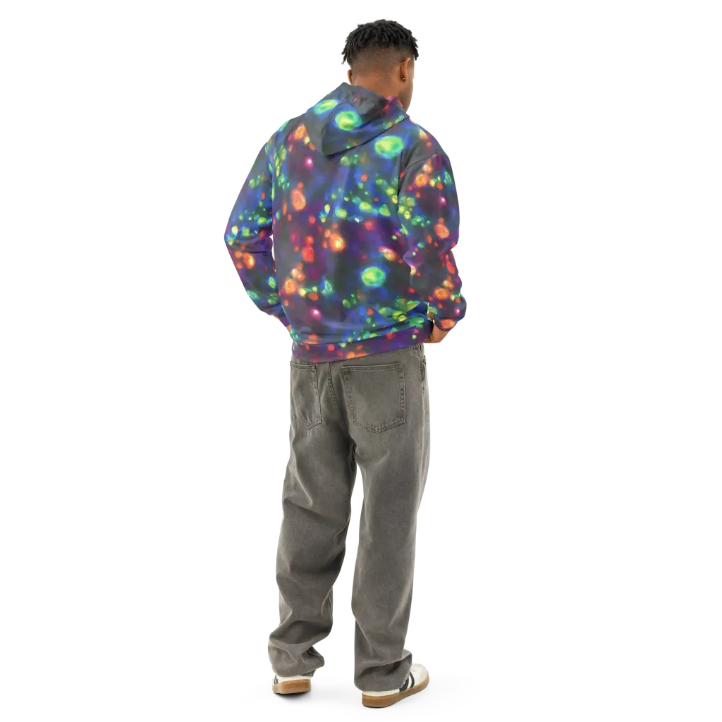 Chromatic Embers on Cotton Hoodie — Back
