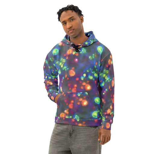 Chromatic Embers on a Cotton Hoodie