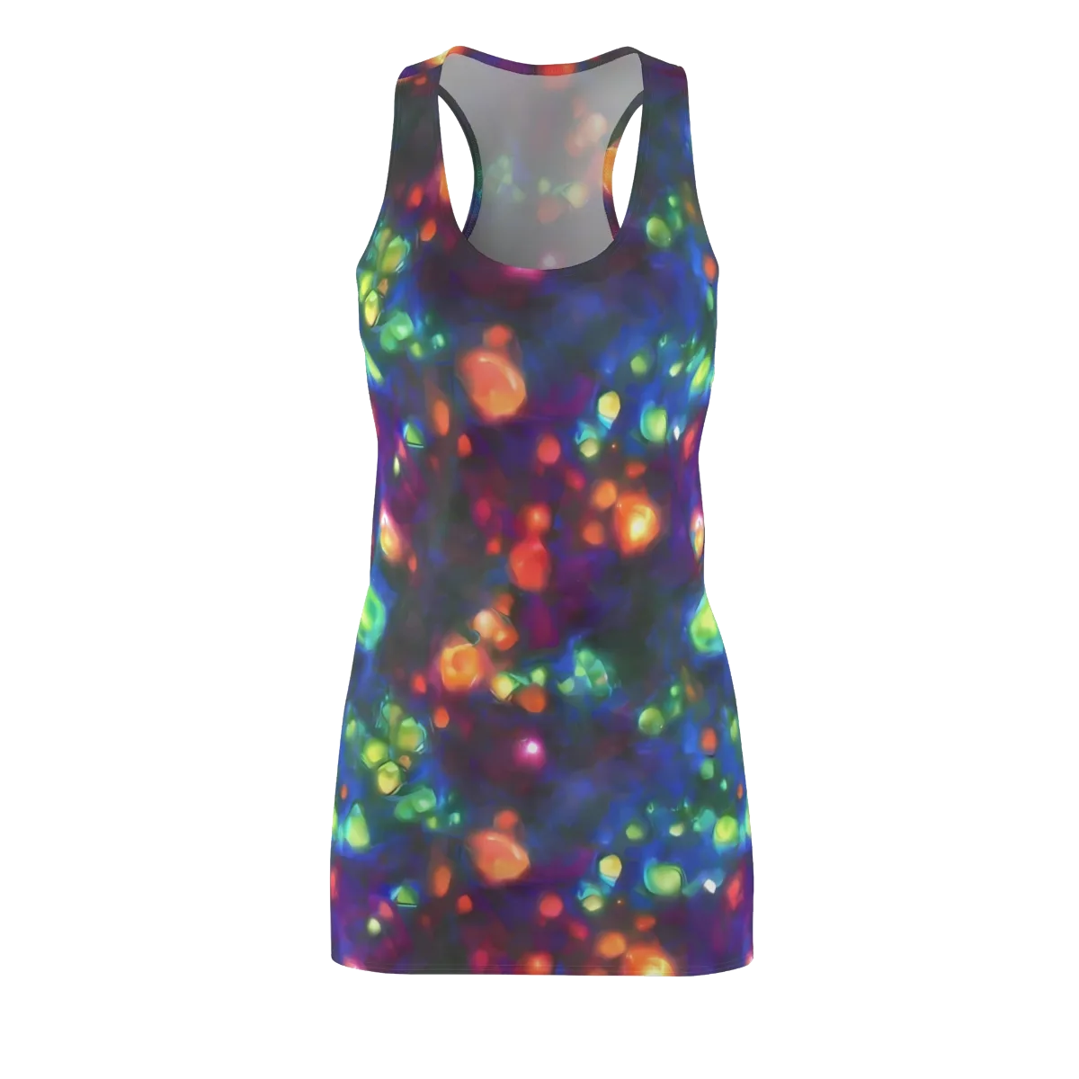 Chromatic Embers on Racerback Dress — Front