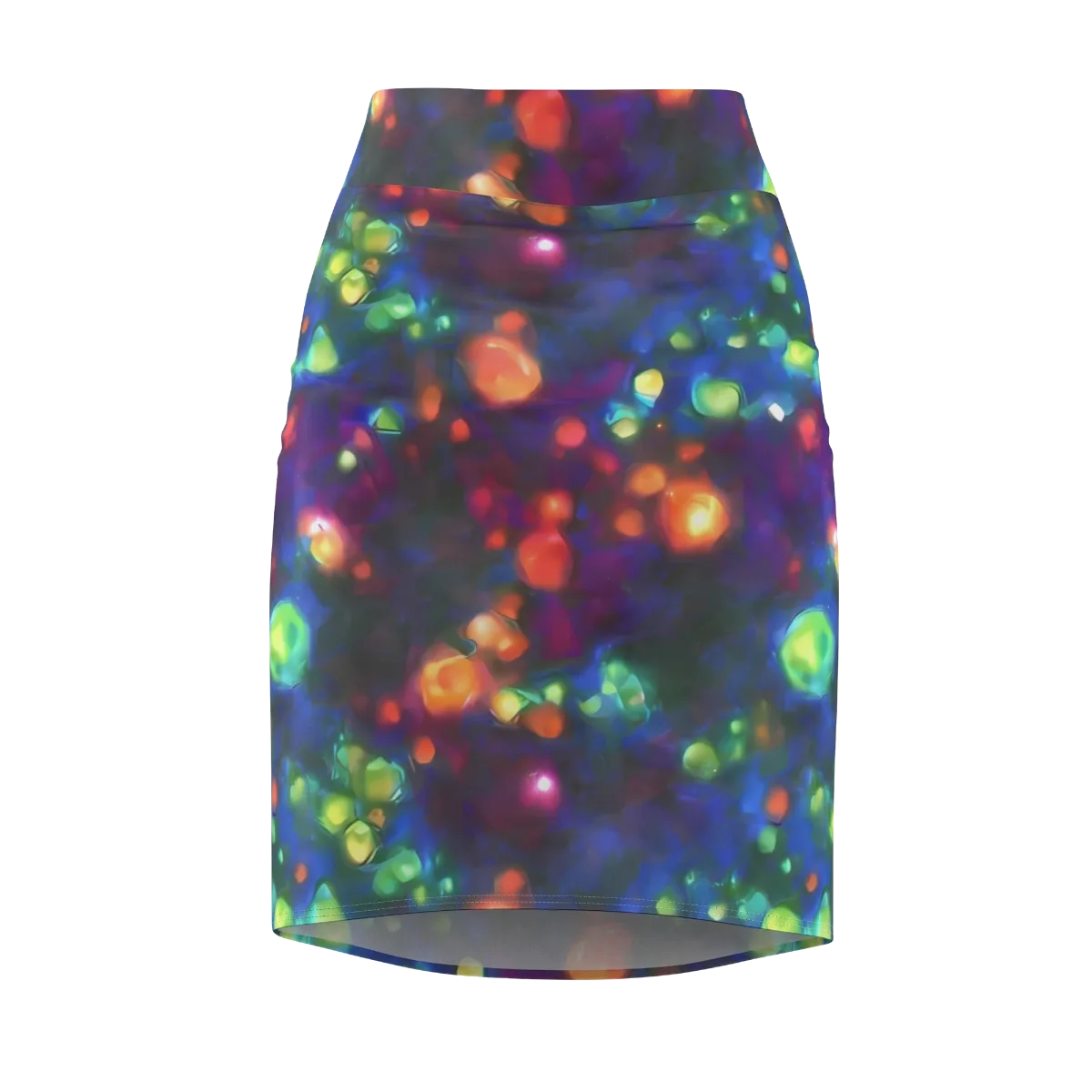 Chromatic Embers on Pencil Skirt — Front