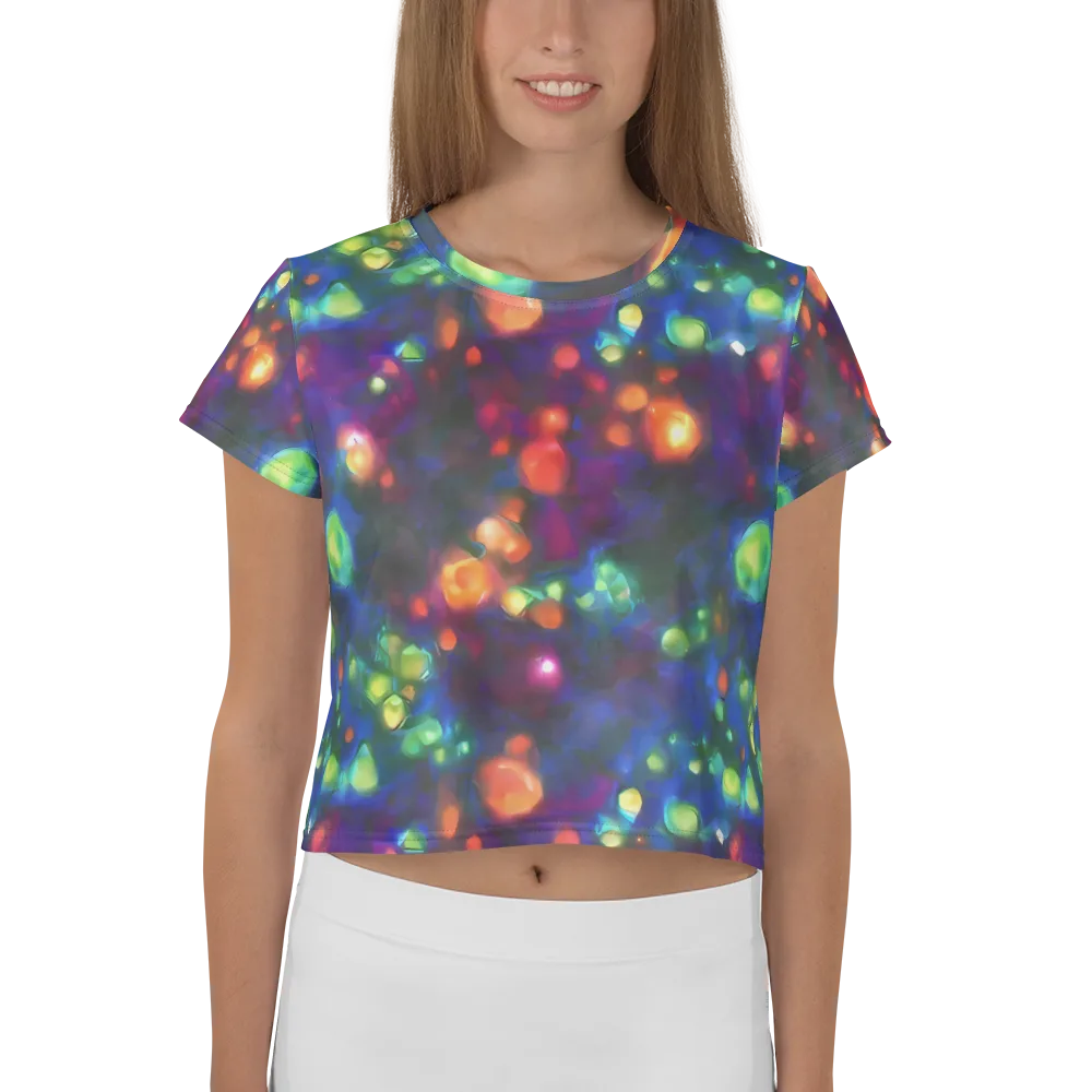 Chromatic Embers on Crop Tee — Front