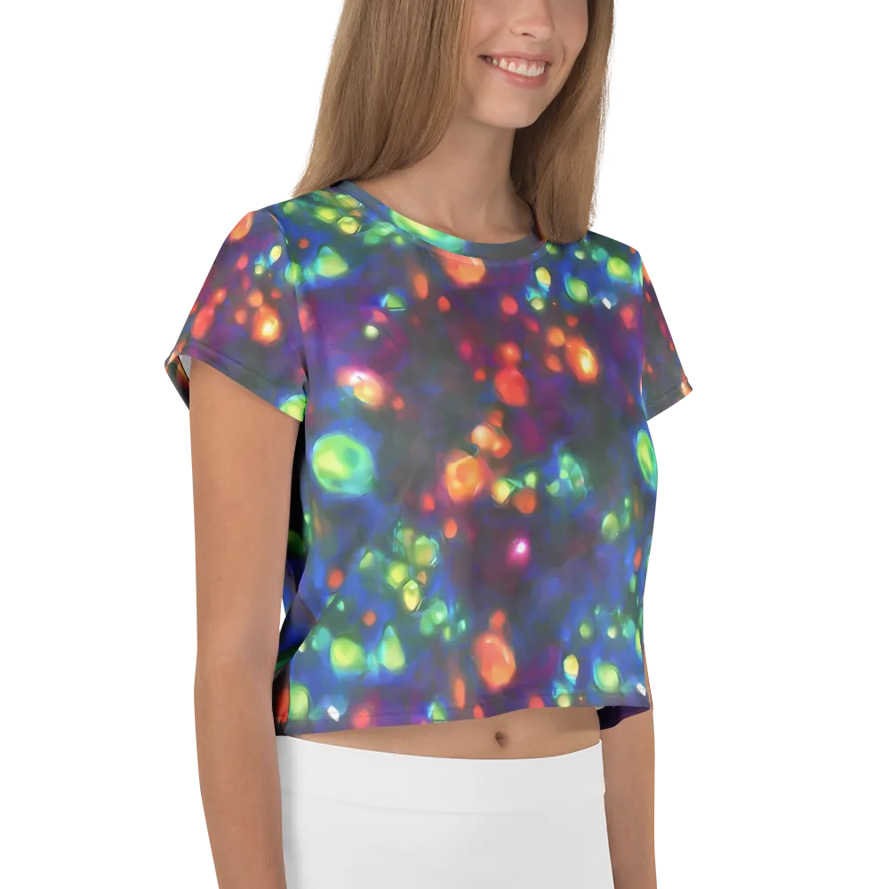 Chromatic Embers on Crop Tee — Right
