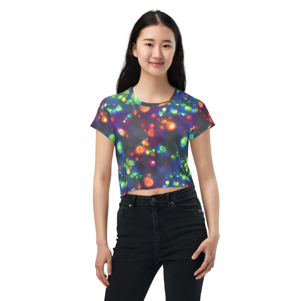 Chromatic Embers on Crop Tee — Front