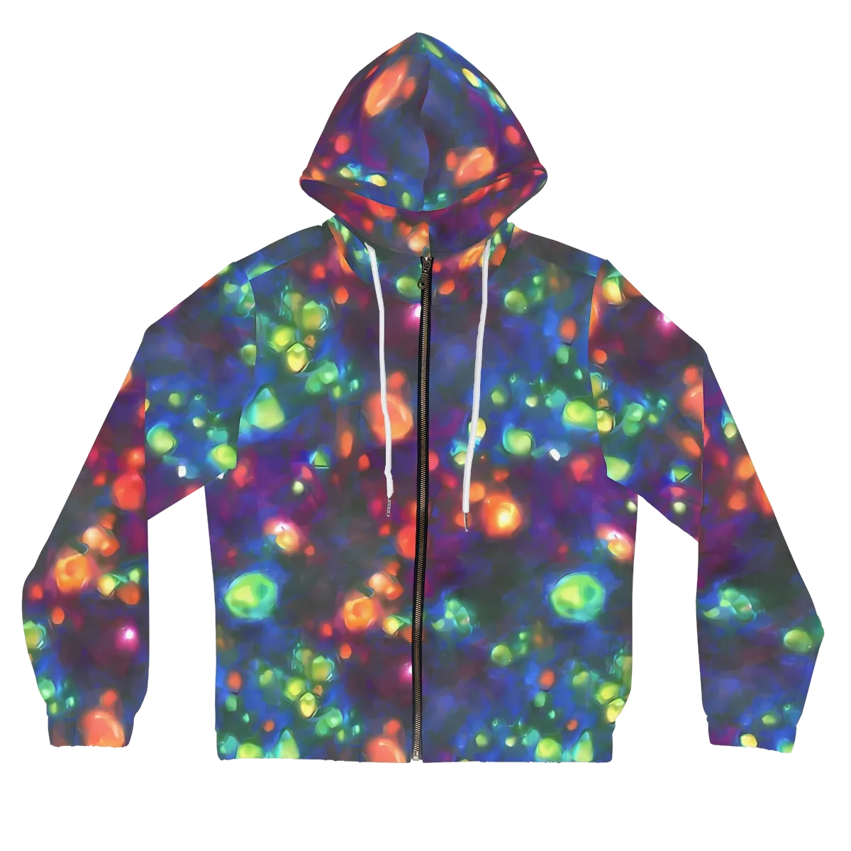 Chromatic Embers on Women's Full-Zip Hoodie — Front