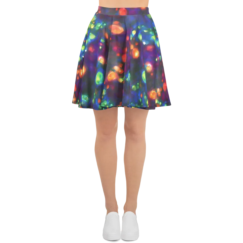 Chromatic Embers on Skater Skirt — Front