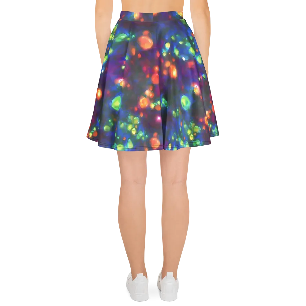 Chromatic Embers on Skater Skirt — Back