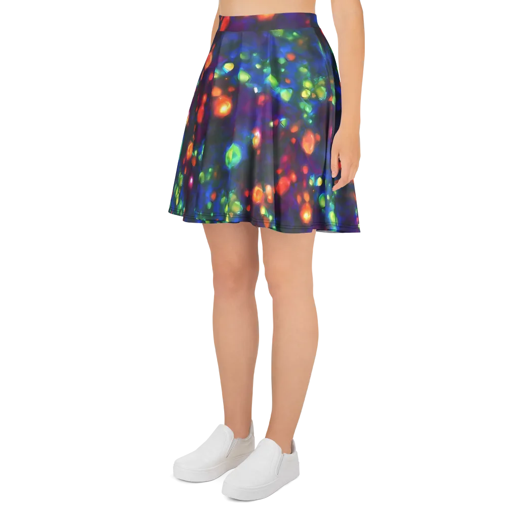Chromatic Embers on Skater Skirt — Left