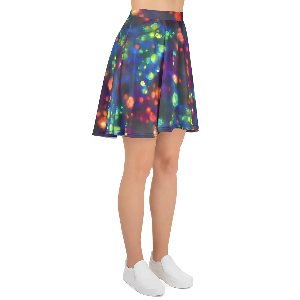 Chromatic Embers on Skater Skirt — Right