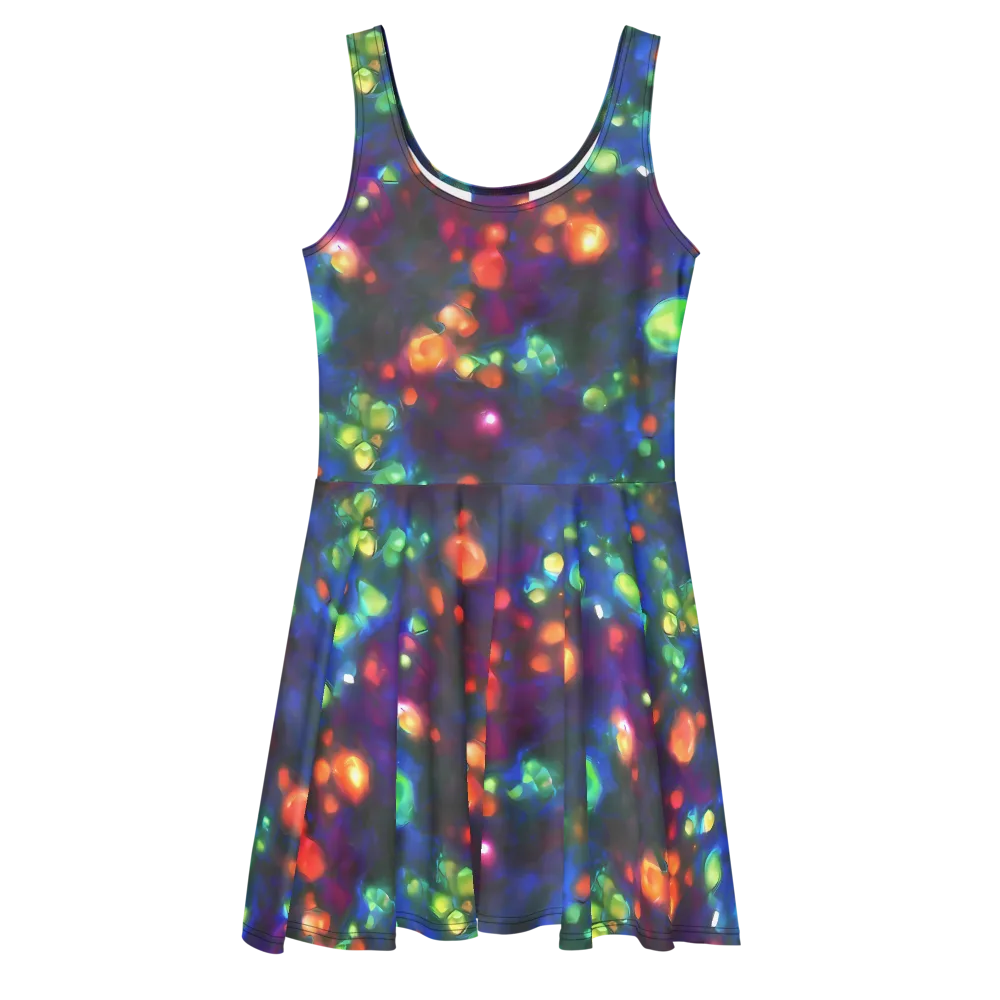 Chromatic Embers on Skater Dress — Front