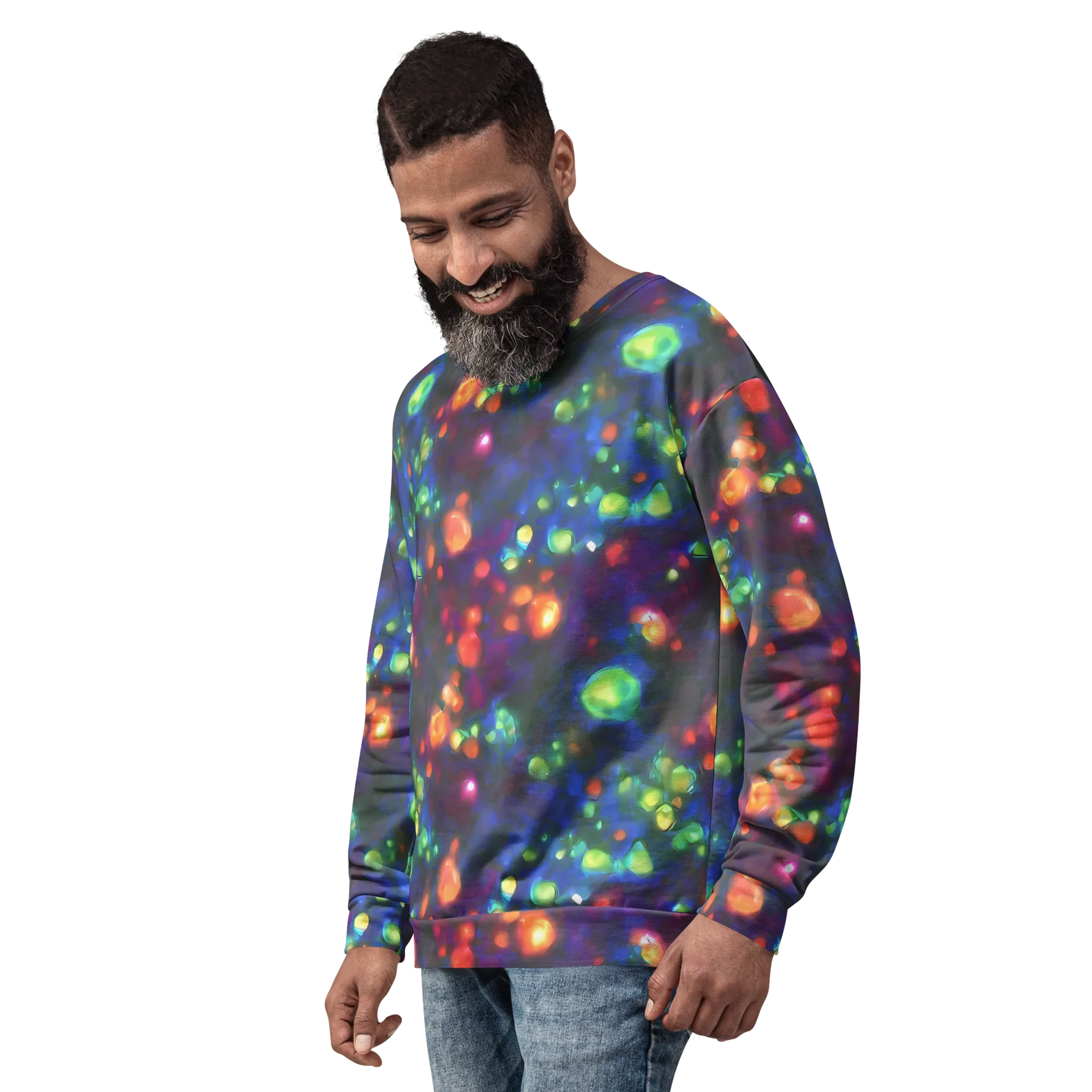 Chromatic Embers on Sweatshirt — Left Front