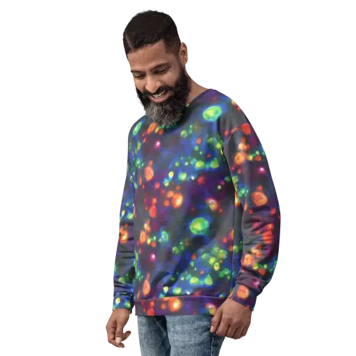 Chromatic Embers on a Sweatshirt
