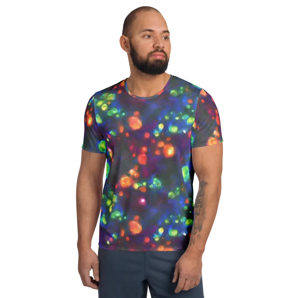 Chromatic Embers on Men's Athletic T-Shirt — Front