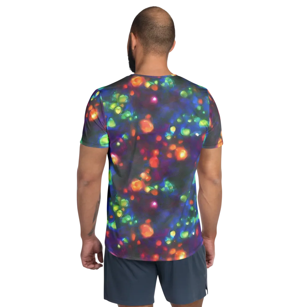 Chromatic Embers on Men's Athletic T-Shirt — Back