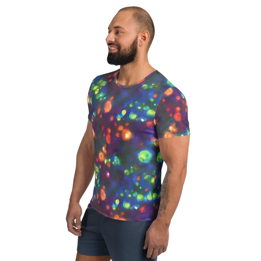 Chromatic Embers on Men's Athletic T-Shirt — Left