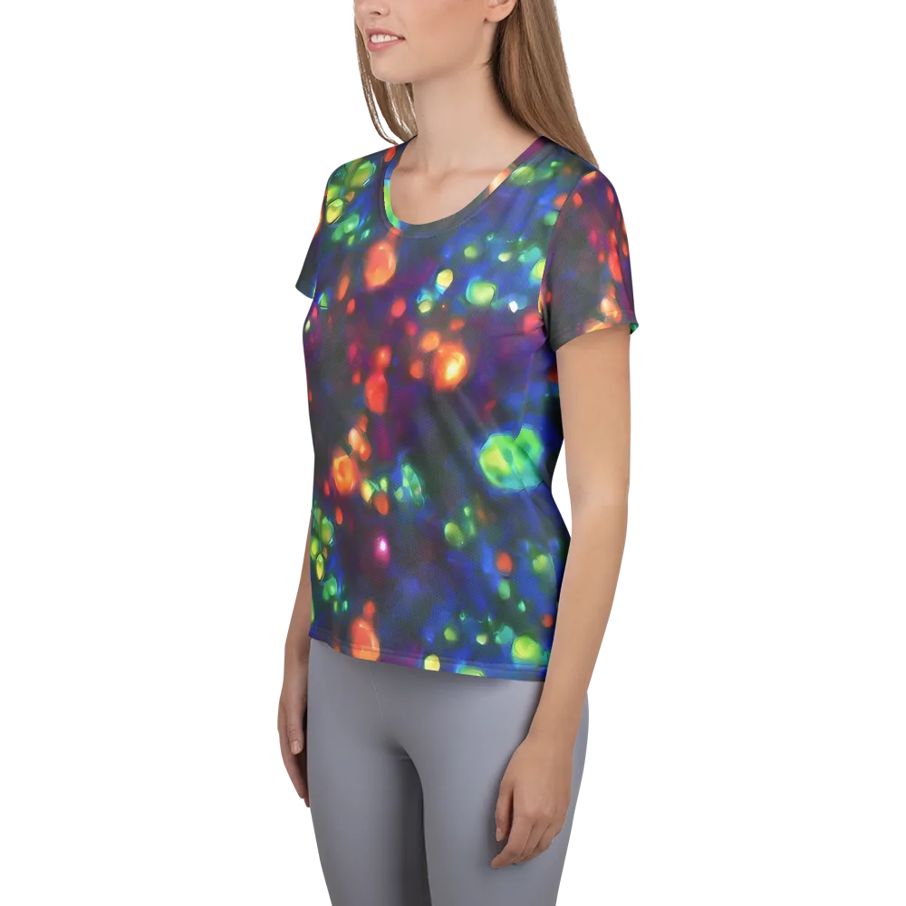 Chromatic Embers on Women's Athletic T-Shirt — Left