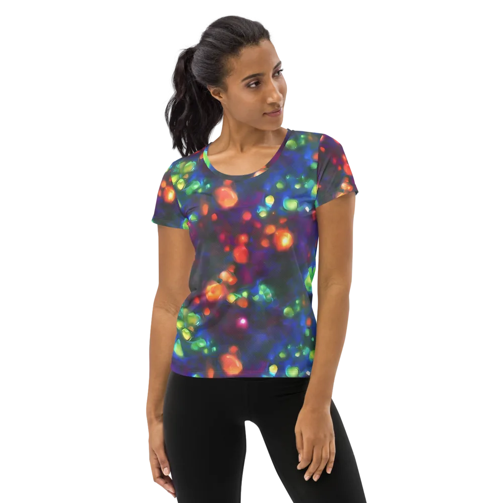 Chromatic Embers on Women's Athletic T-Shirt — Front