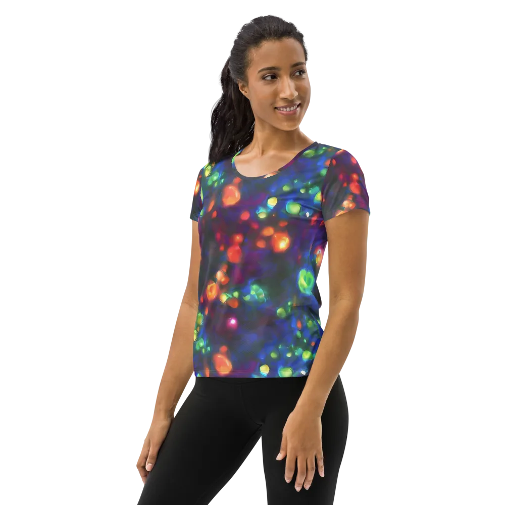 Chromatic Embers on Women's Athletic T-Shirt — Left