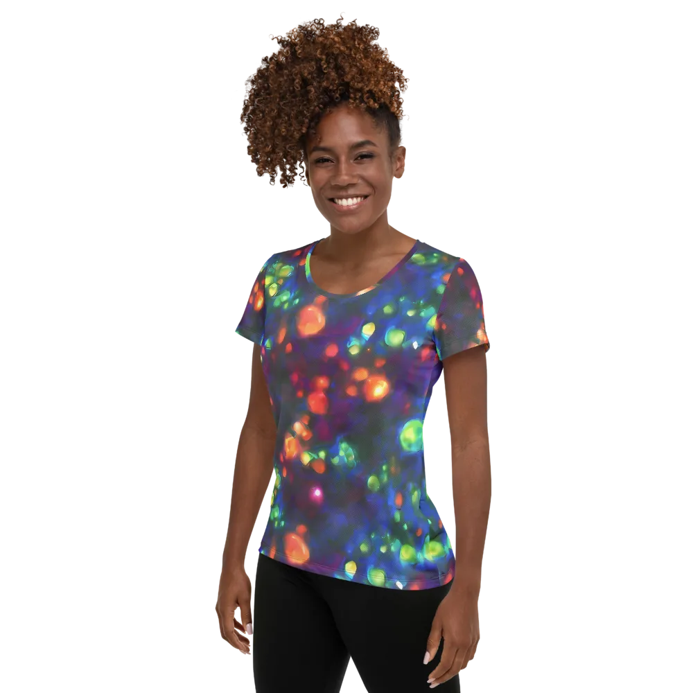 Chromatic Embers on Women's Athletic T-Shirt — Left
