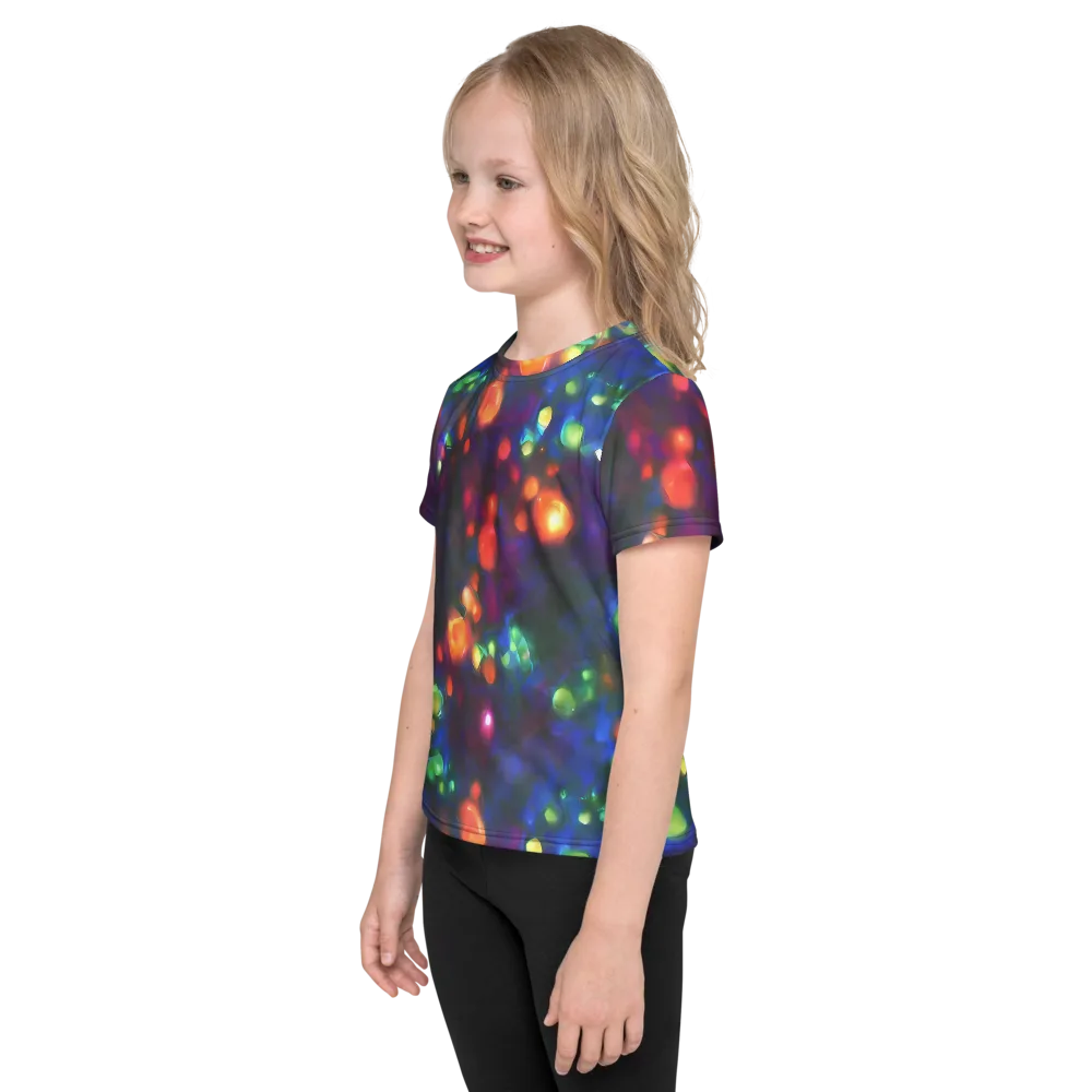 Chromatic Embers on Kids Crew Neck T-Shirt — Left