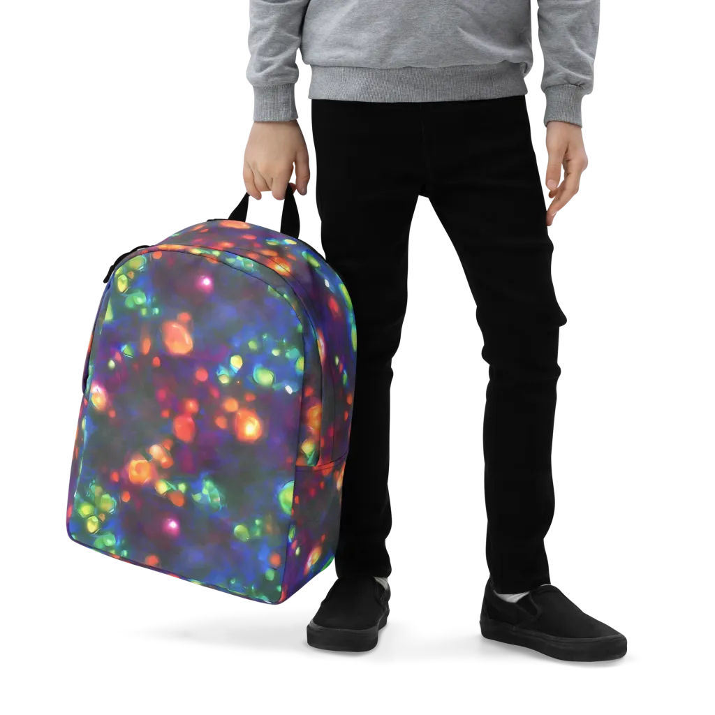 Chromatic Embers on Minimalist Backpack — Zoomed-in