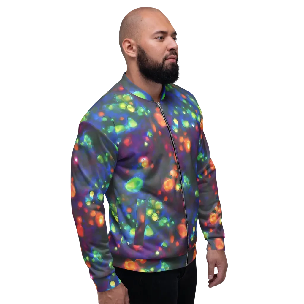 Chromatic Embers on Bomber Jacket — Right