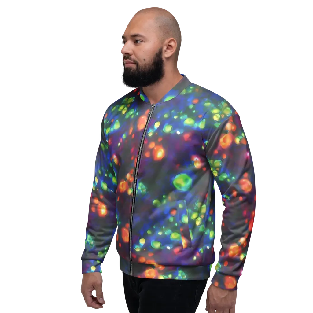 Chromatic Embers on Bomber Jacket — Left