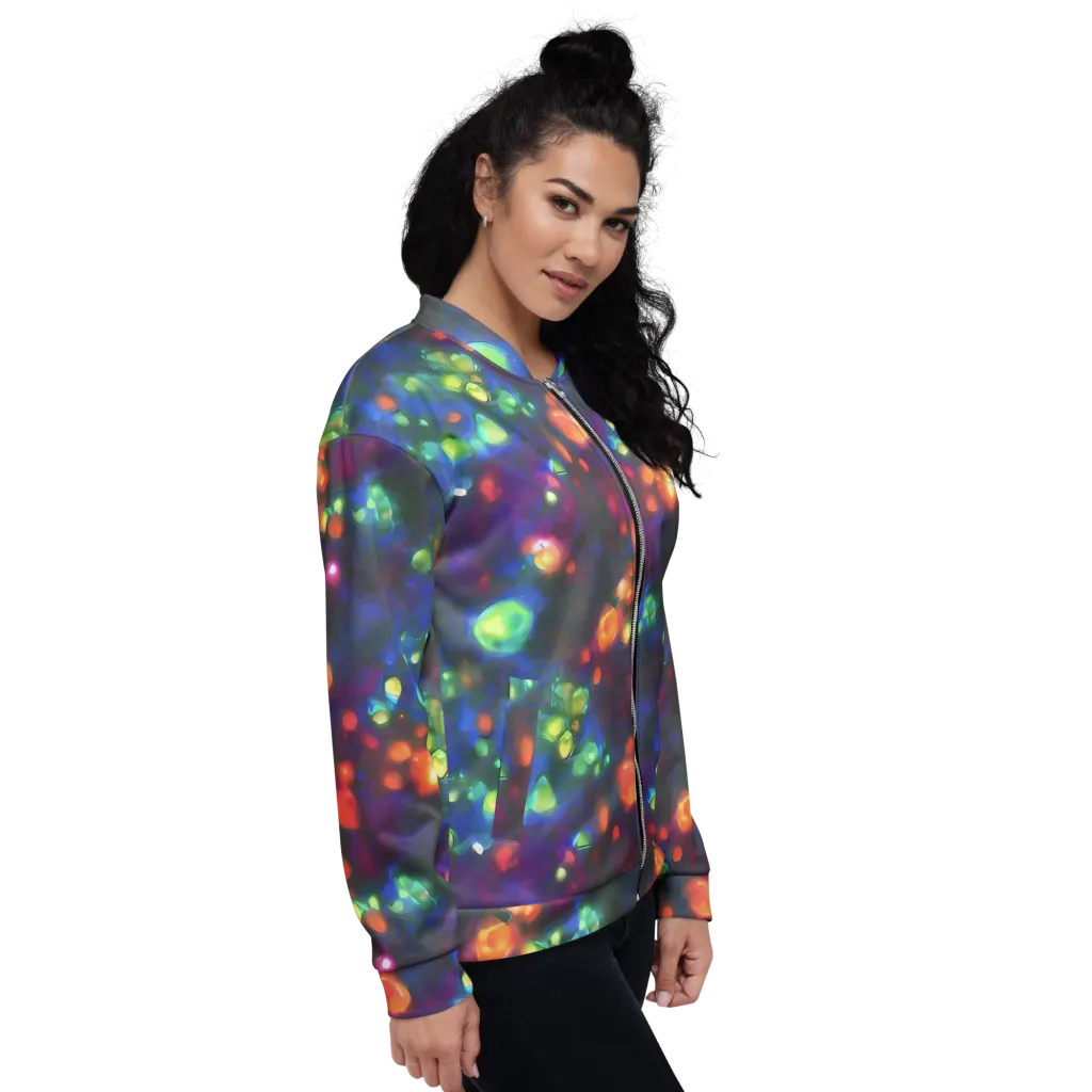 Chromatic Embers on Bomber Jacket — Right