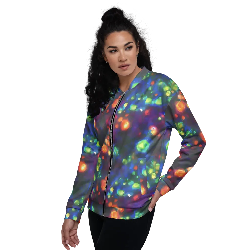 Chromatic Embers on Bomber Jacket — Left