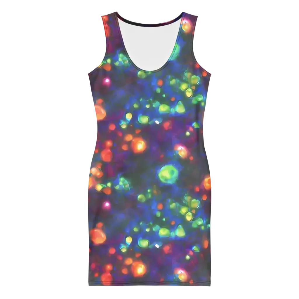 Chromatic Embers on Bodycon Dress — Front