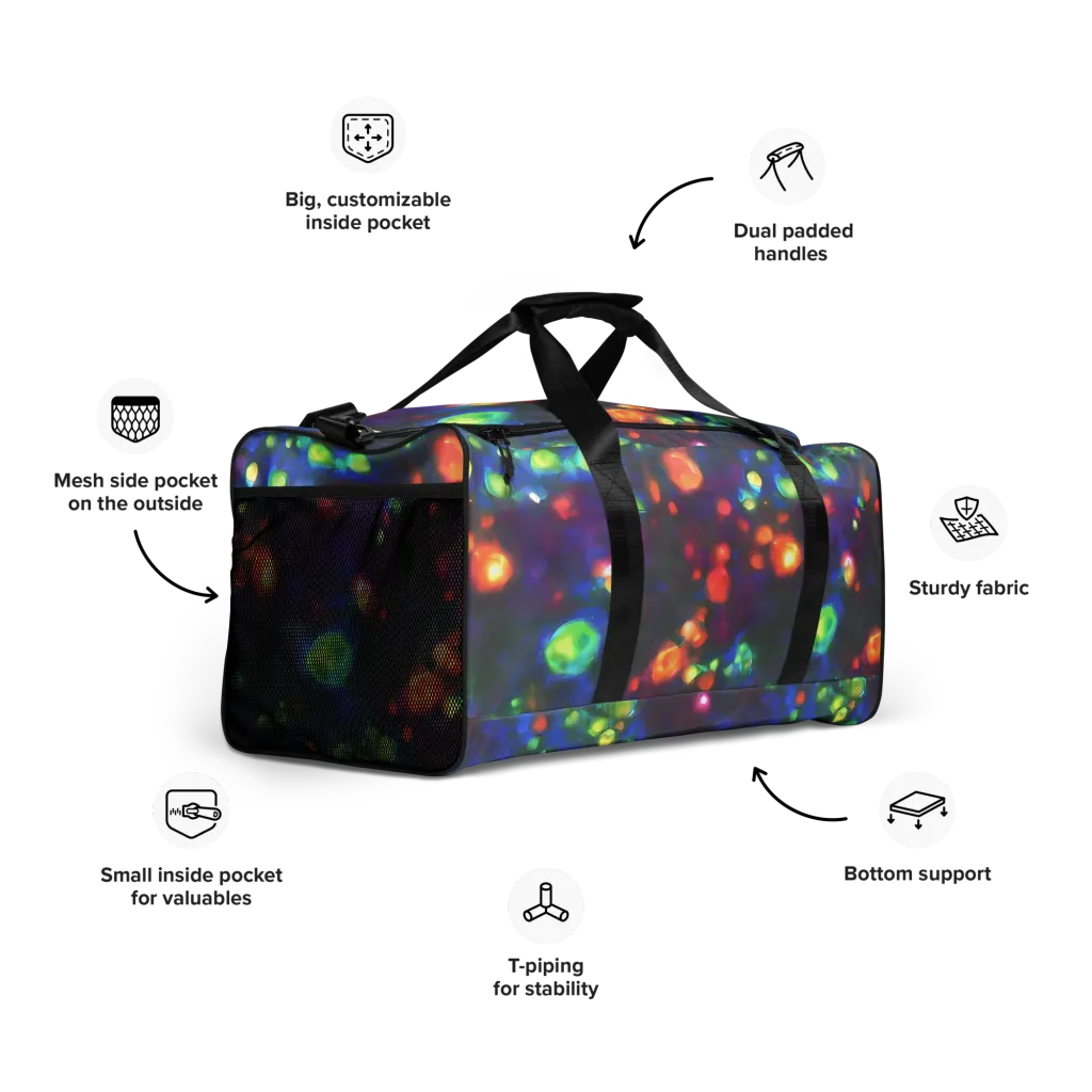 Chromatic Embers on Duffle Bag — Right Front
