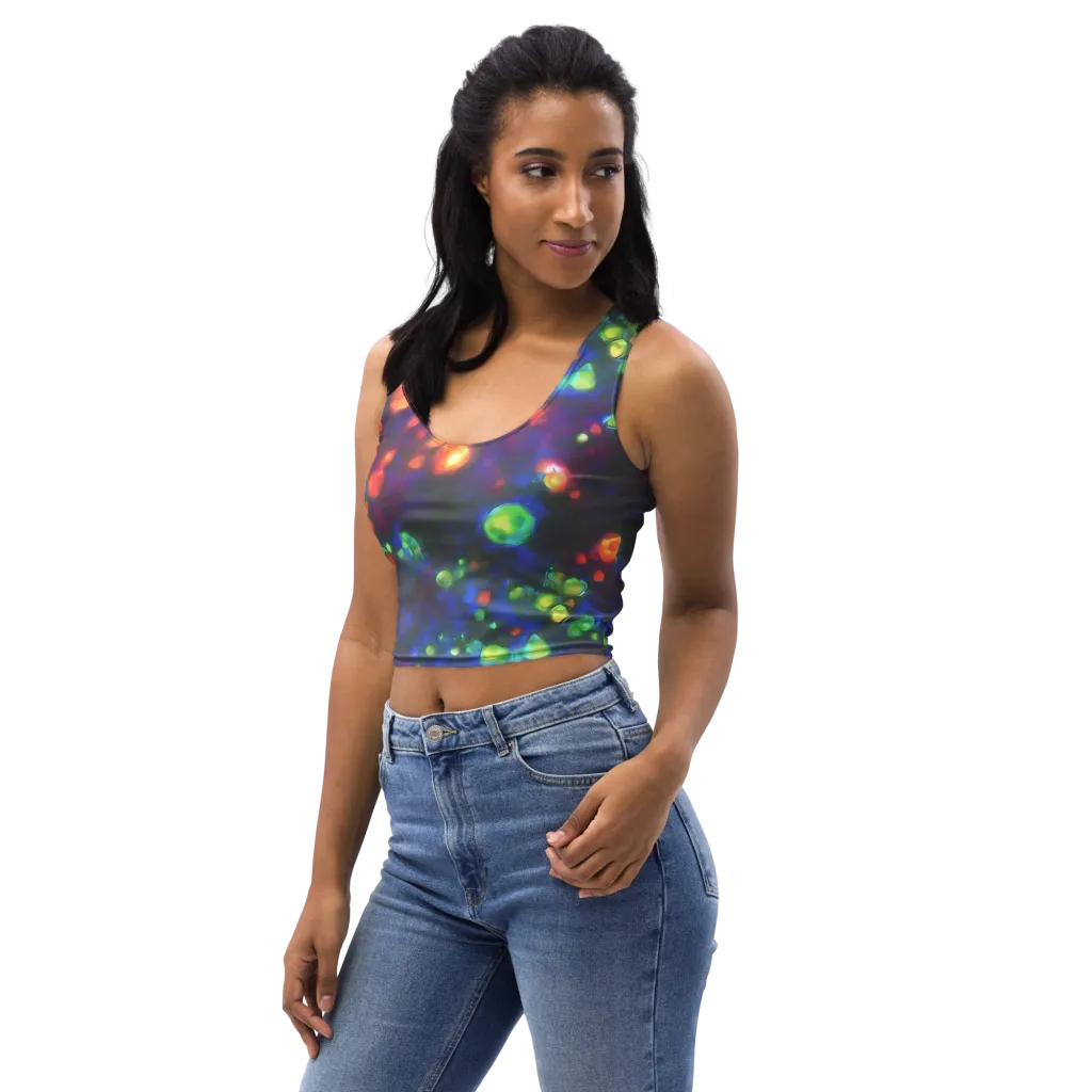 Chromatic Embers on Crop Top — Left Front
