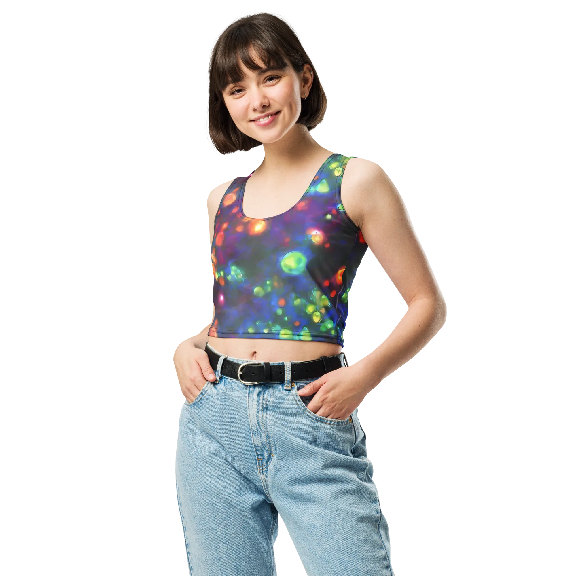 Chromatic Embers on Crop Top — Front