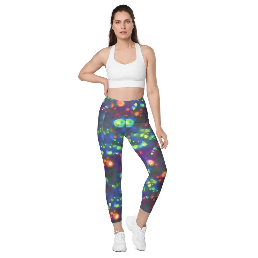 Chromatic Embers on Leggings with Pockets — Front