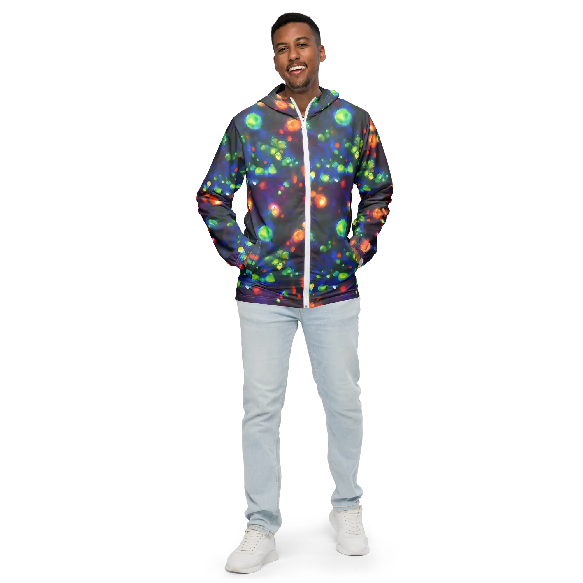 Chromatic Embers on Men's Windbreaker — Front