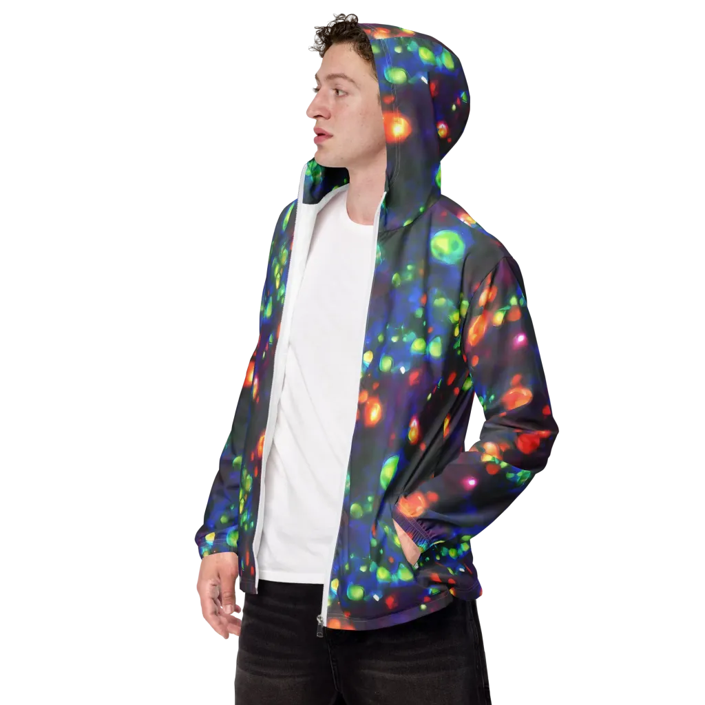 Chromatic Embers on Men's Windbreaker — Left Front