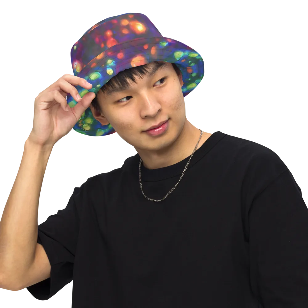 Chromatic Embers on Reversible Bucket Hat — Front Inside