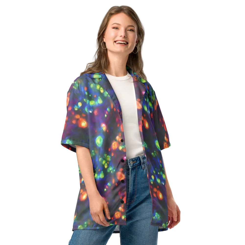 Chromatic Embers on Button Shirt — Front