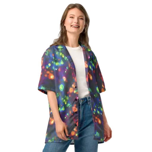 Chromatic Embers on a Button Shirt