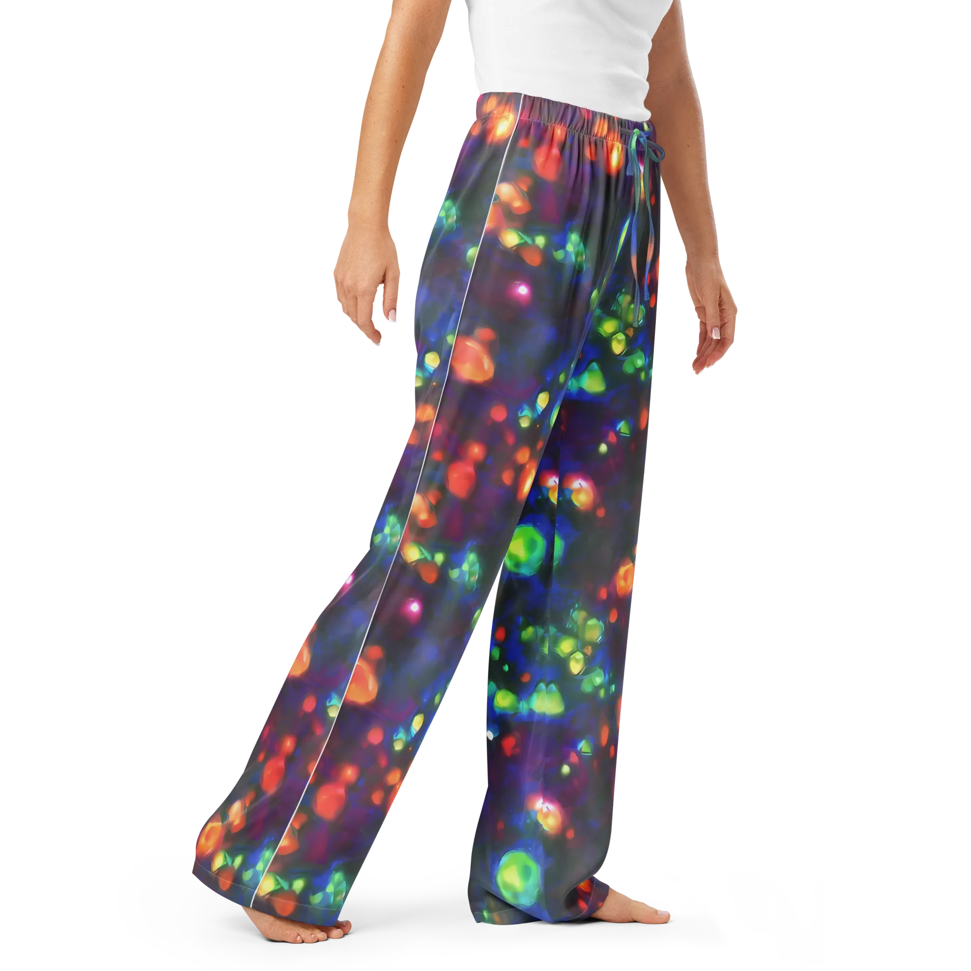 Chromatic Embers on Women's Pajama Pants — Right Front