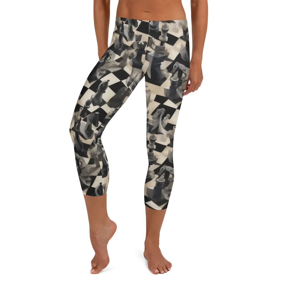 Checkmate Nocturne on Capri Leggings — Front