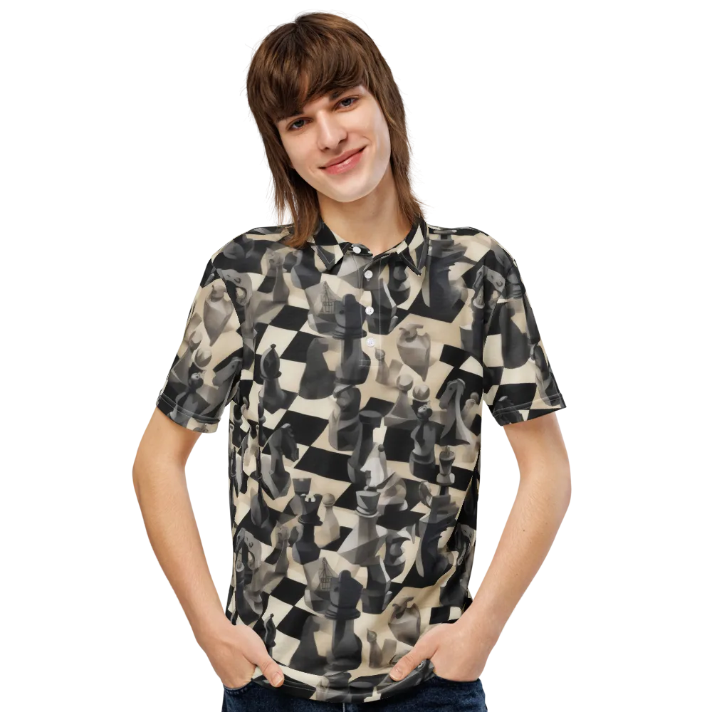 Checkmate Nocturne on Men's Slim Fit Polo Shirt — Front